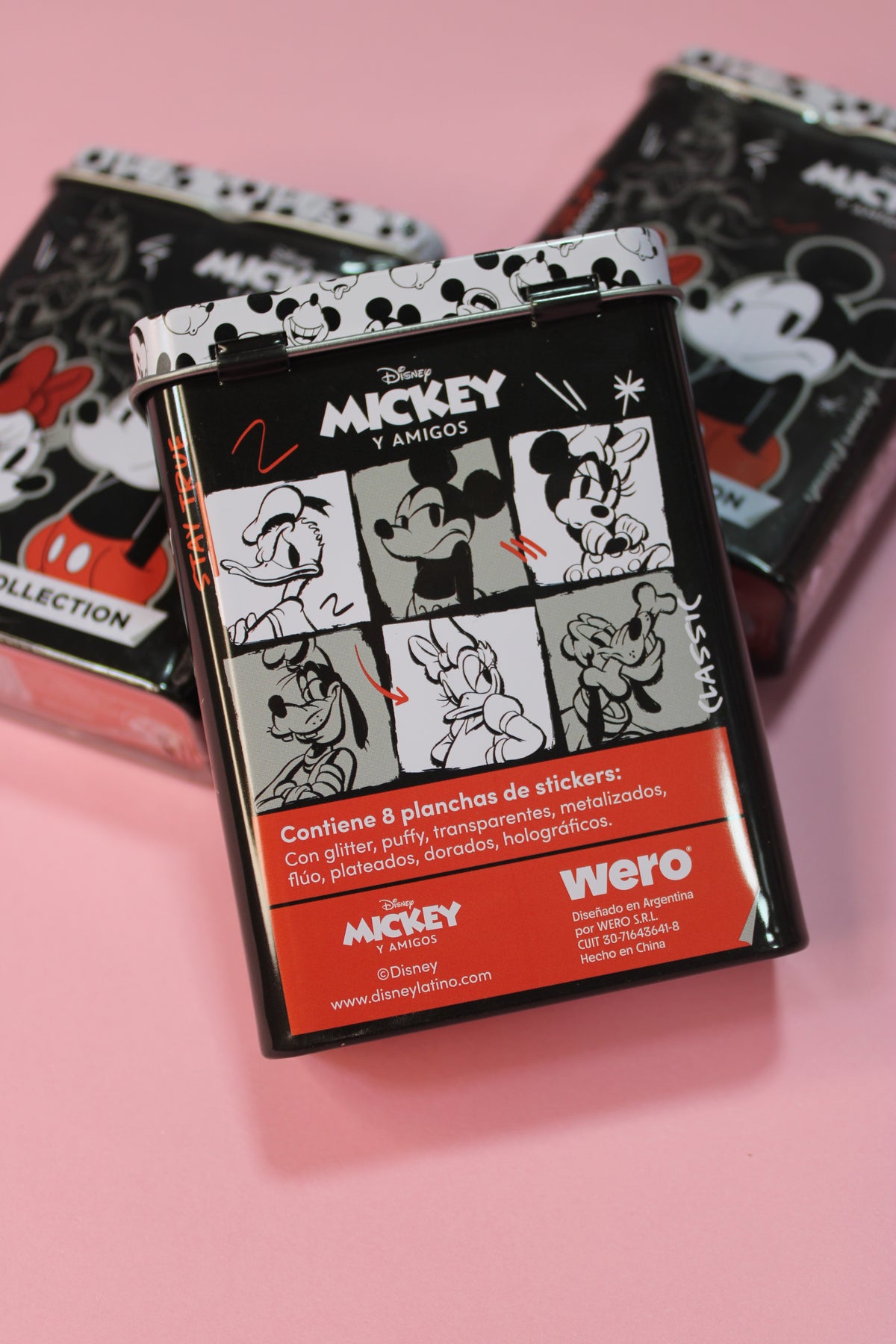 Mickey - Cajita metálica Stickers