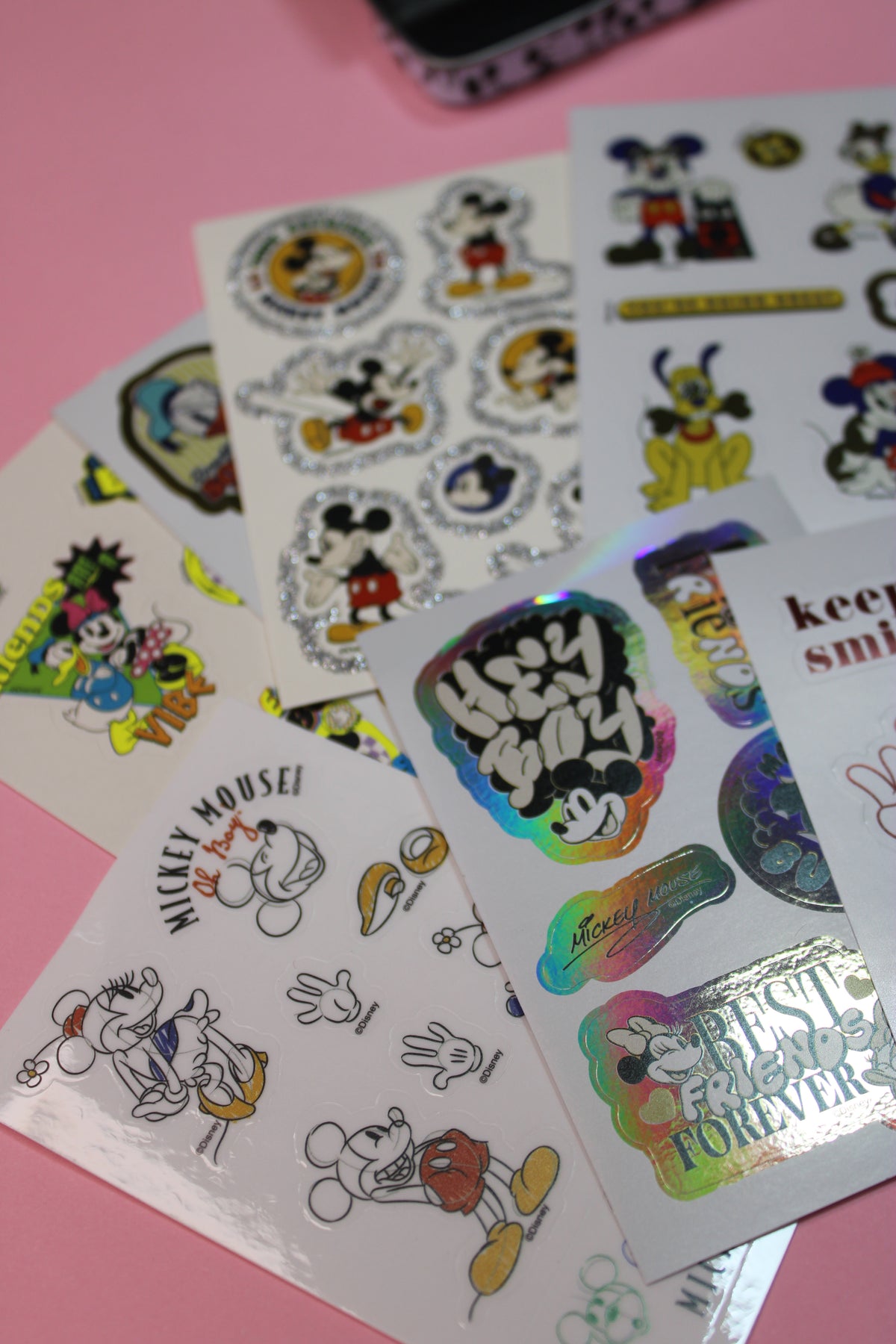 Mickey - Cajita metálica Stickers