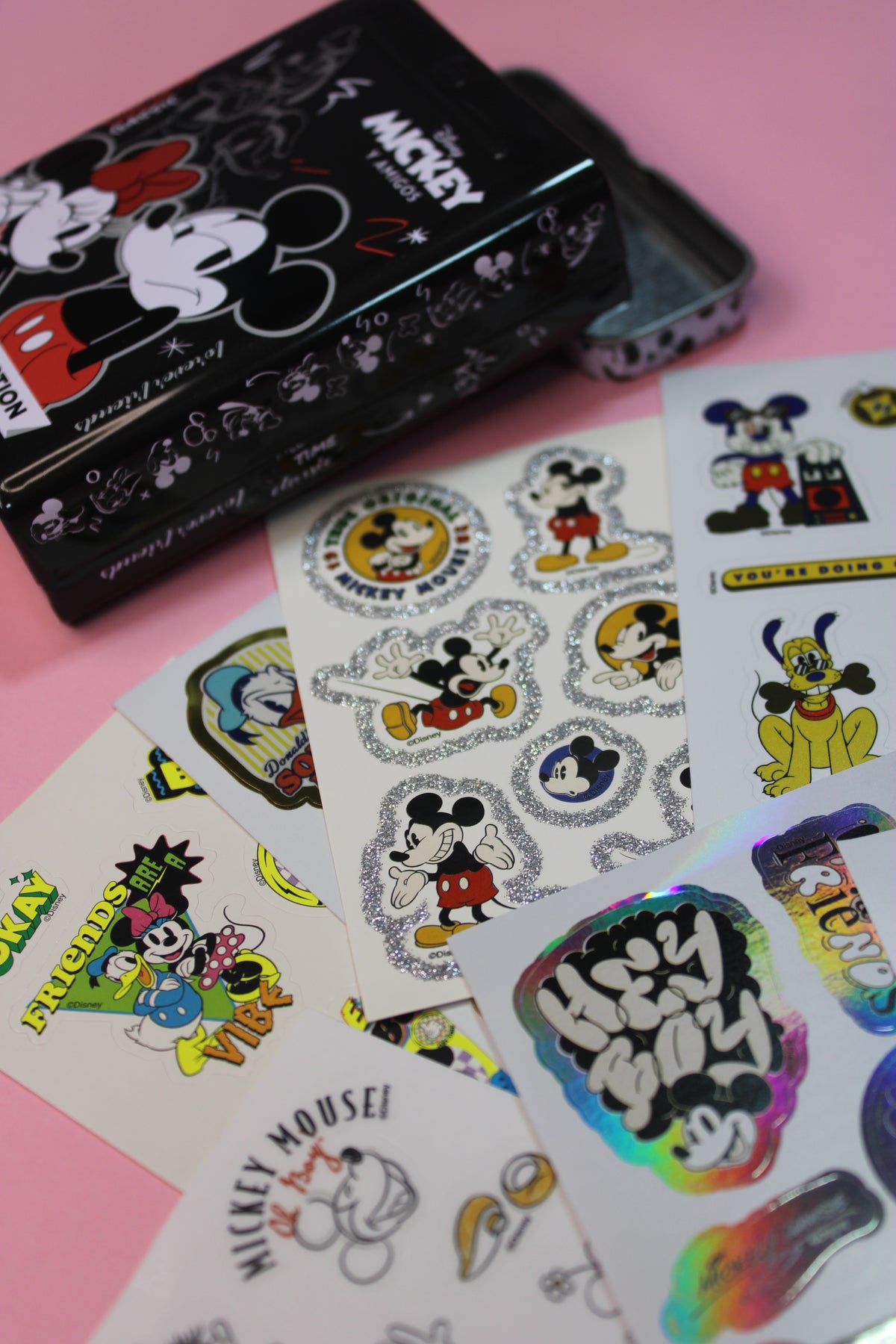 Mickey - Cajita metálica Stickers