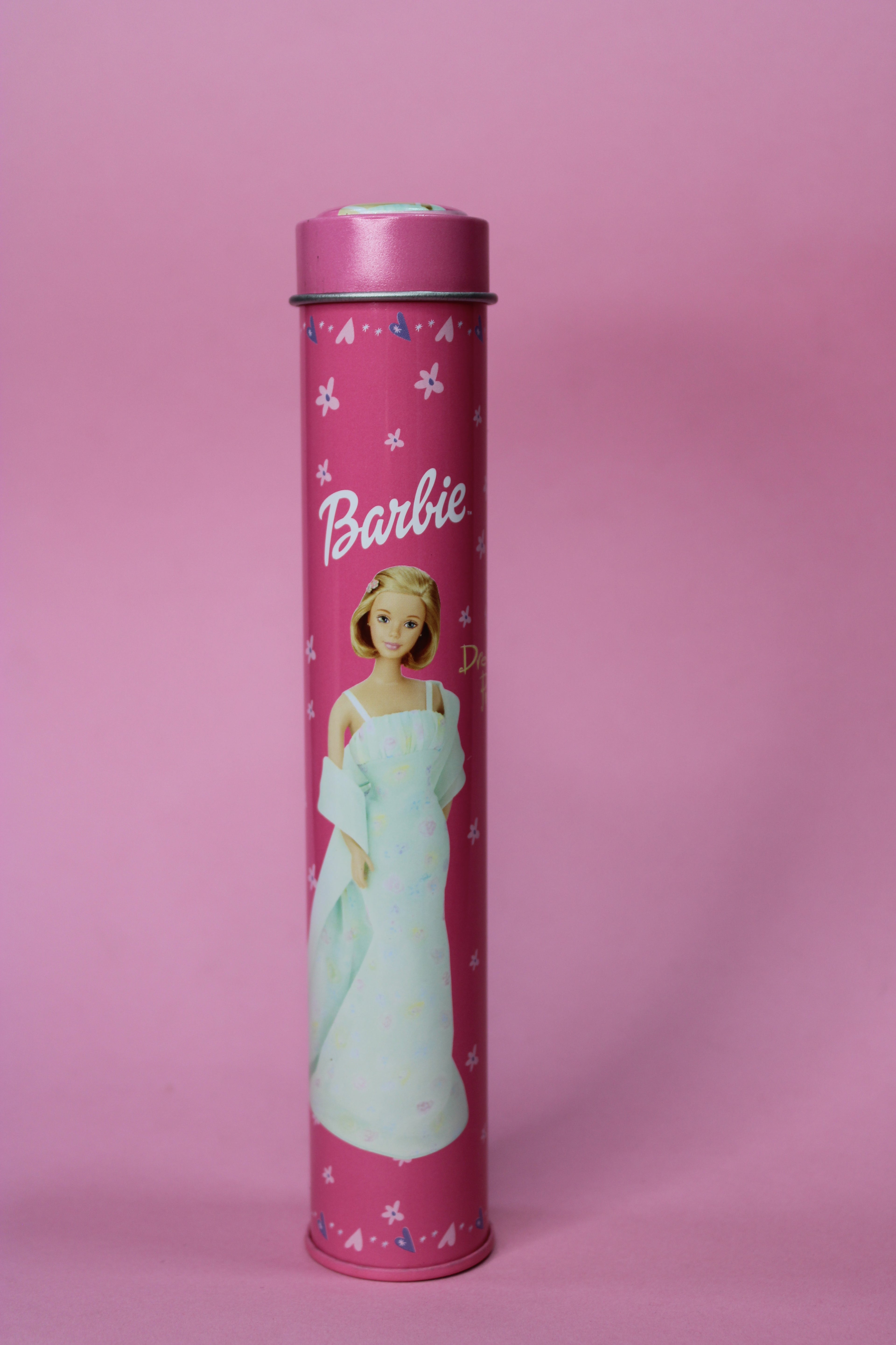 Barbie - Estuche metálico rosado