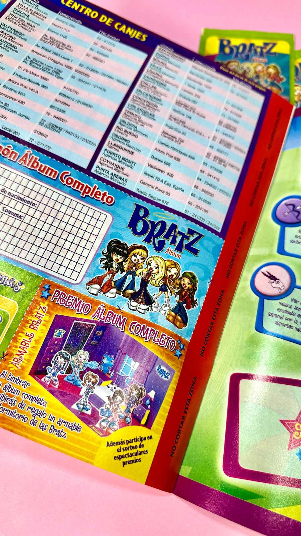Álbum Bratz + sobres