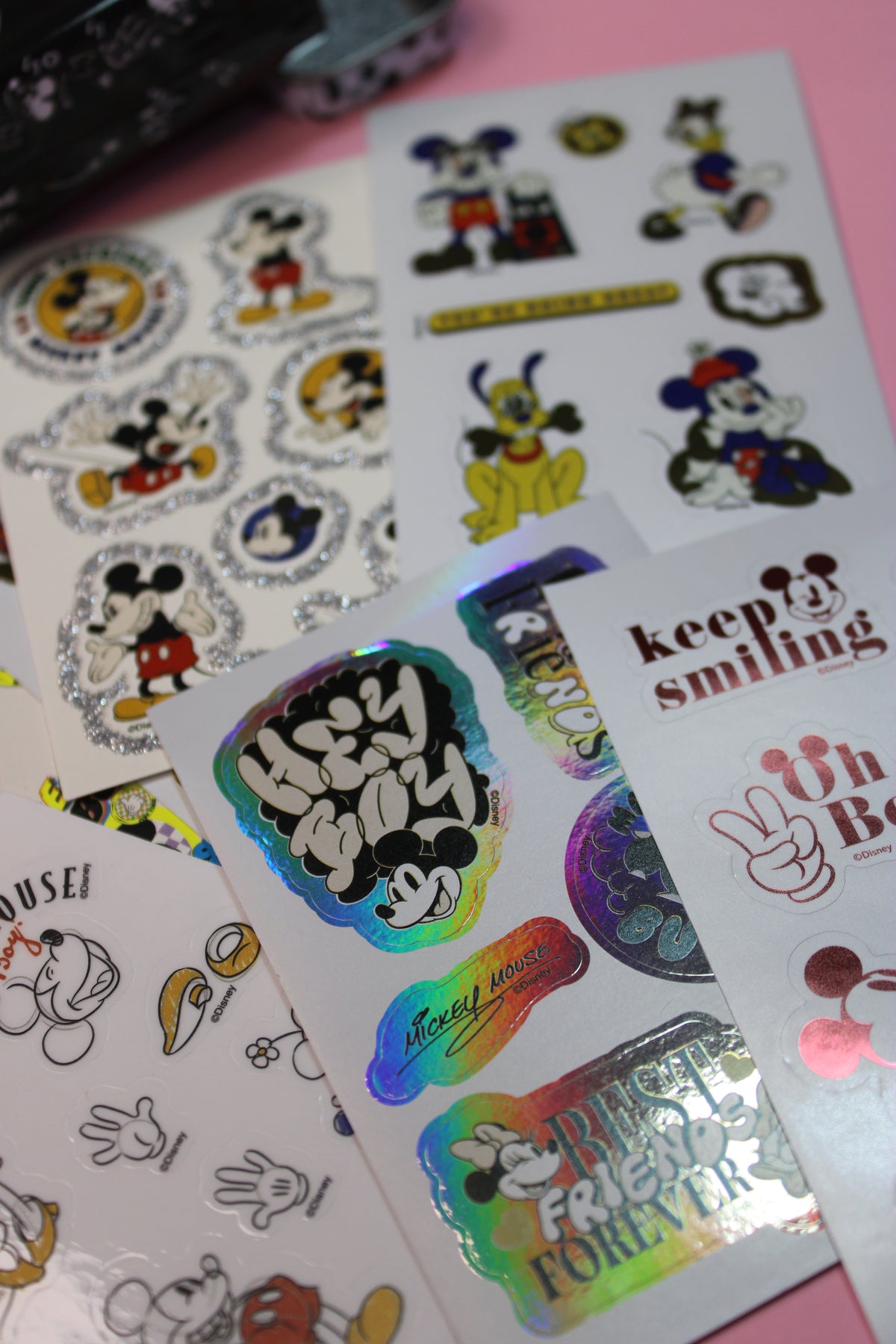 Mickey - Cajita metálica Stickers