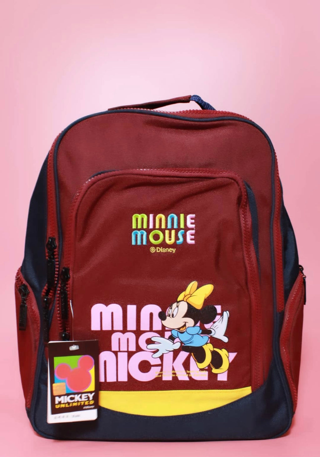 Mochila Escolar Minnie Mouse Original Disney – Años 90 (Nueva con Etiqueta)