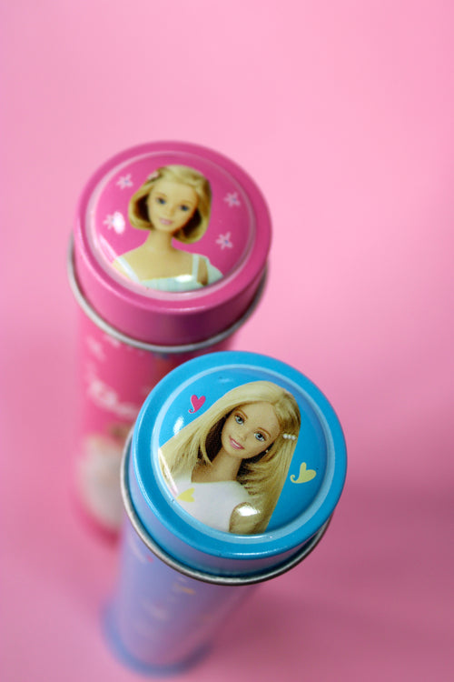 Barbie - Estuche metálico rosado
