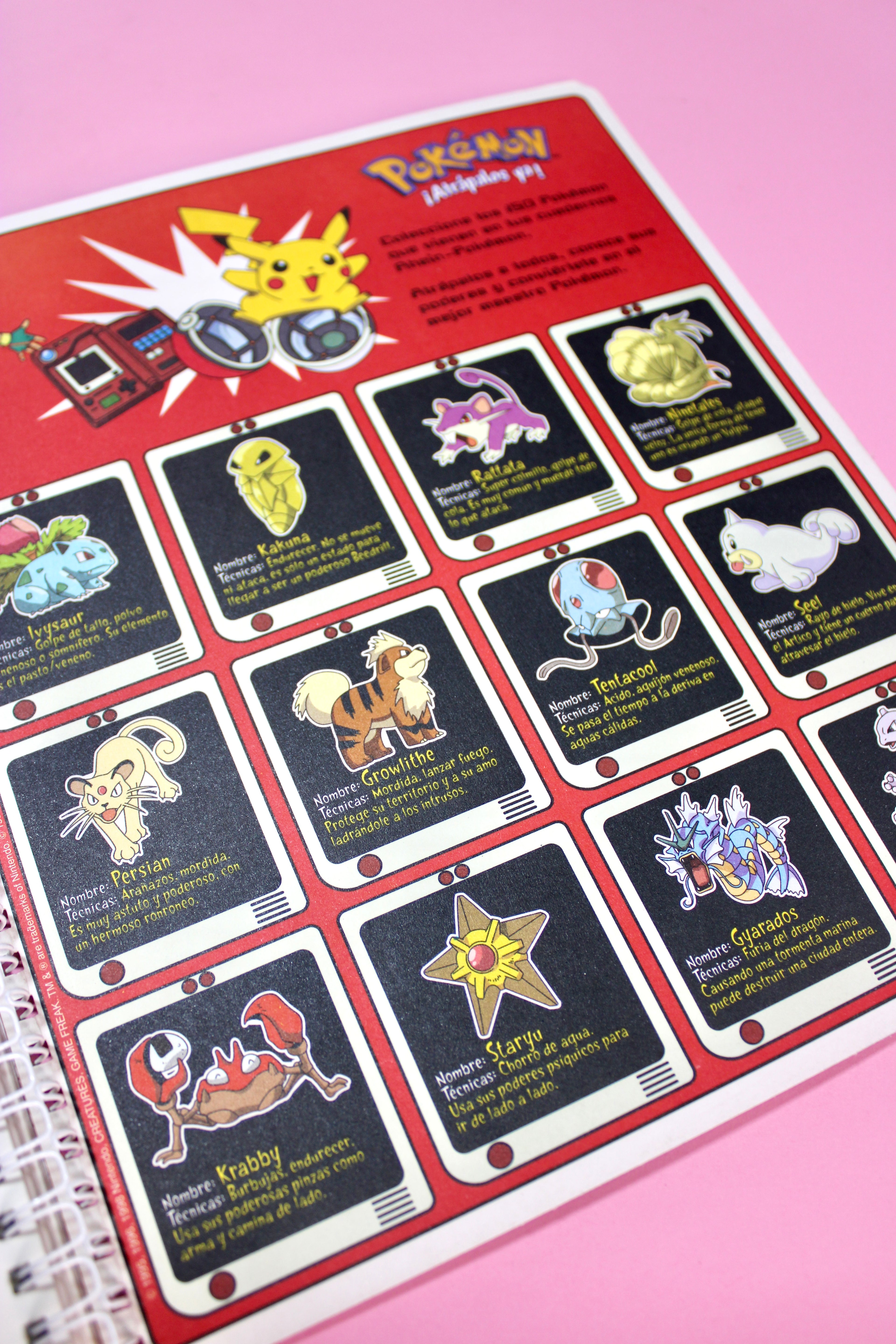Pokemon - cuaderno