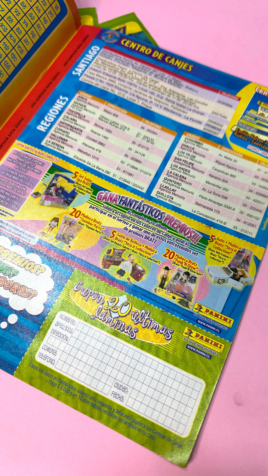 Álbum Bratz + sobres
